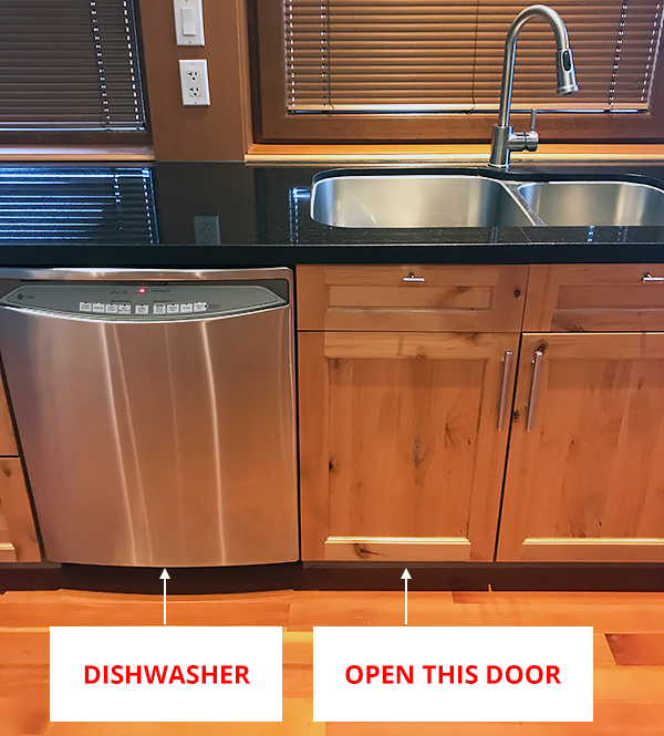 Dishwasher Water ON/OFF Valve Location.