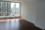 Modern 16th Floor Unfurnished 2 Bedroom & Solarium Apartment Rental in Yaletown at Donovan. 1606 - 1055 Richards Street, Vancouver, BC, Canada.