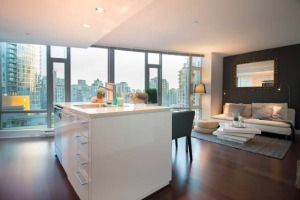 Elan in Downtown Furnished 2 Bed 2 Bath Apartment For Rent at 1701-1255 Seymour St Vancouver. 1701 - 1255 Seymour Street, Vancouver, BC, Canada.