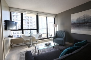 Yaletown Park in Yaletown Furnished 1 Bed 1 Bath Apartment For Rent at 1303-977 Mainland St Vancouver. 1303 - 977 Mainland Street, Vancouver BC, Canada.
