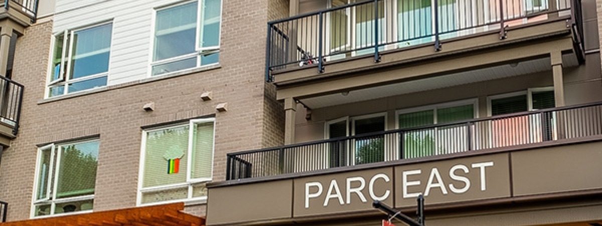 Parc East Brand New Modern 1 Bedroom Apartment For Rent in Port Coquitlam. 407 - 2382 Atkins Avenue, Port Coquitlam, BC, Canada.