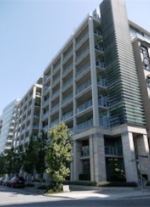 Bridge 1 Bedroom Unfurnished Apartment For Rent at the Olympic Village. 602 - 1616 Columbia Street, Vancouver, BC, Canada.