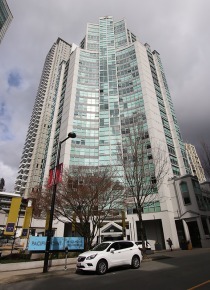 Fully Furnished 2 Bed Apartment Rental at Pacific Point in Downtown Vancouver. 601 - 1323 Homer Street, Vancouver, BC, Canada.