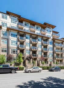Orchid Riverside Modern 4th Floor Unfurnished 1 Bedroom Apartment Rental in Central Port Coquitlam. 411 - 2495 Wilson Avenue, Port Coquitlam, BC, Canada.