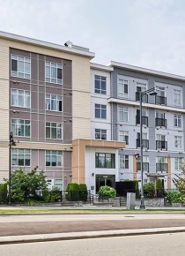 2nd Floor Unfurnished 1 Bedroom Apartment Rental at Quattro in Whalley, Surrey. 205 - 13728 108th Avenue, Surrey, BC, Canada.