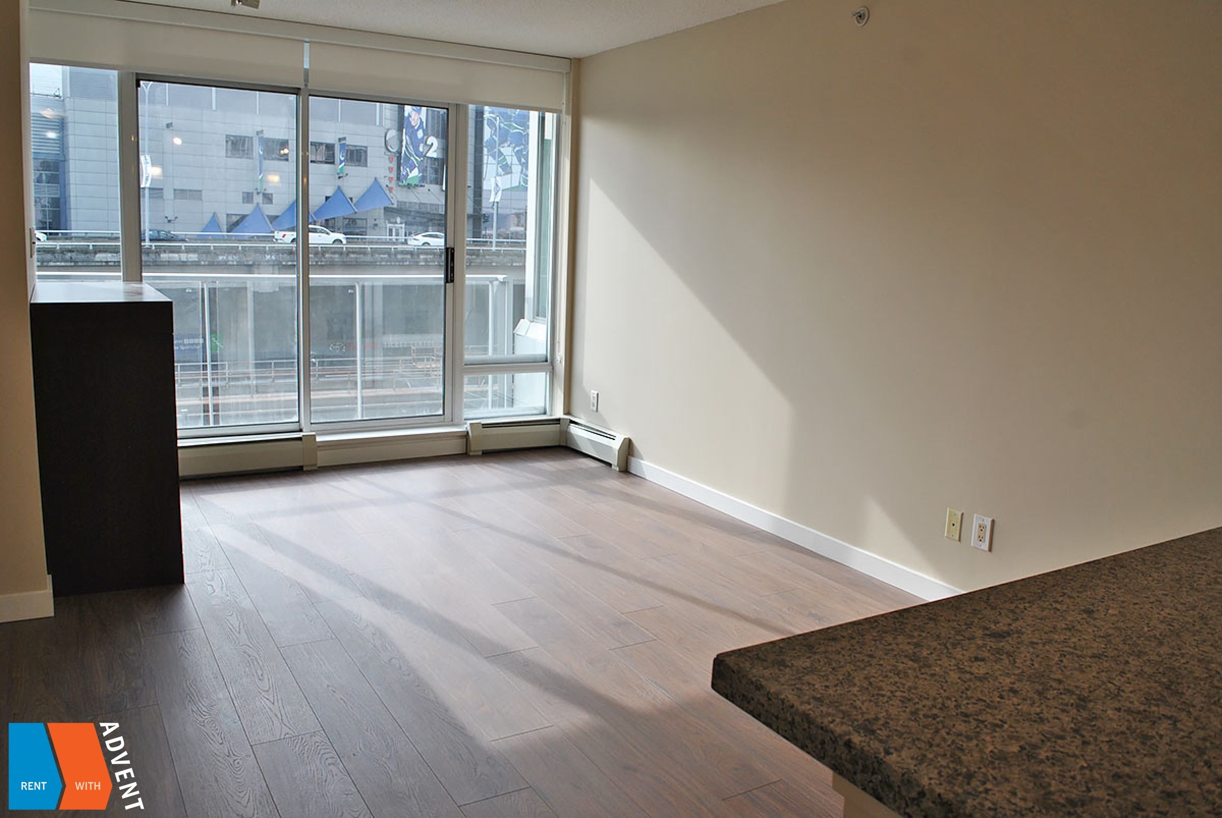 6th Floor Unfurnished 1 Bedroom & Flex Apartment Rental at Firenze in Downtown Vancouver. 603 - 688 Abbott Street, Vancouver, BC, Canada.
