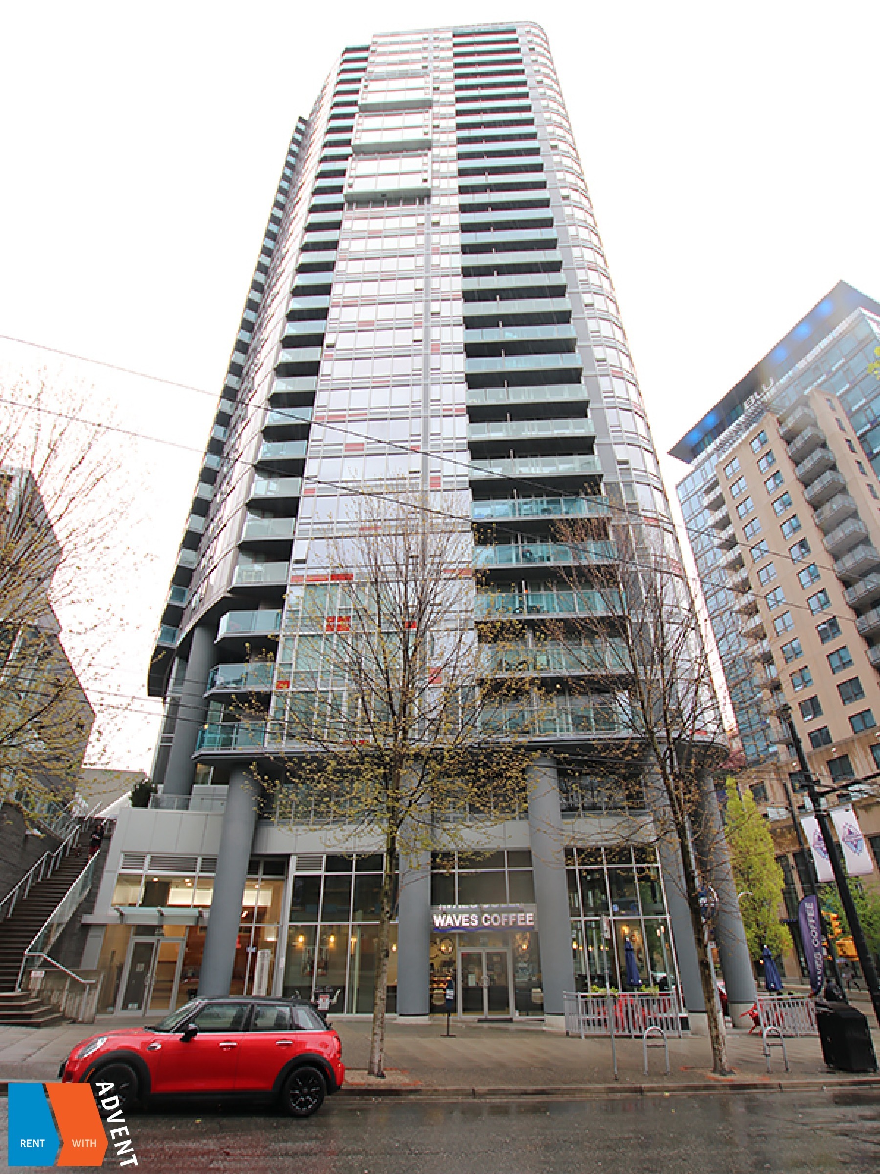 8th Floor 1 Bedroom & Den Apartment Rental at TV Towers in Downtown Vancouver. 805 - 233 Robson Street, Vancouver, BC, Canada.