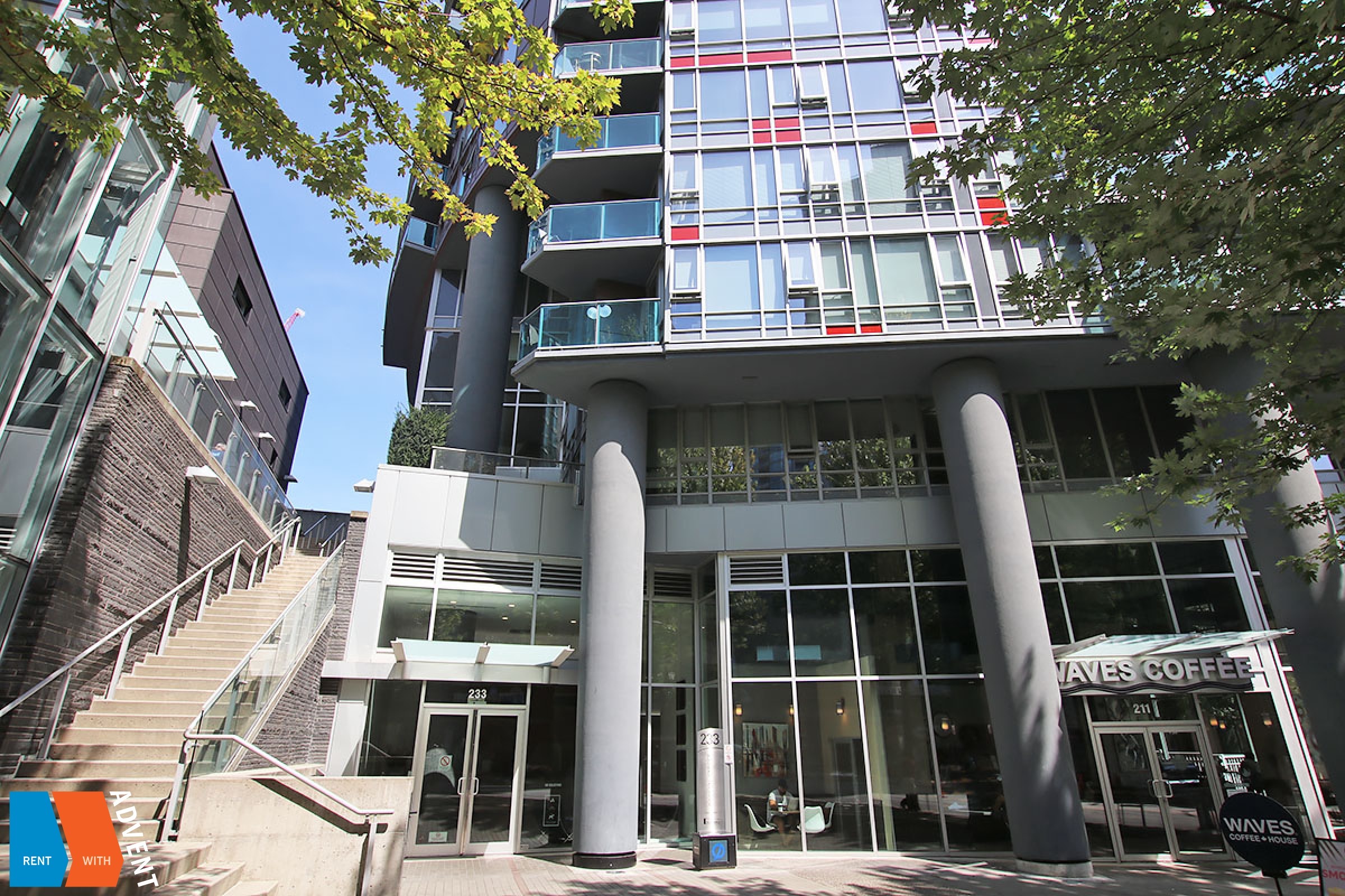 Fully Furnished 6th Floor 1 Bedroom Apartment Rental at TV Towers in Yaletown. 609 - 233 Robson Street, Vancouver, BC, Canada.