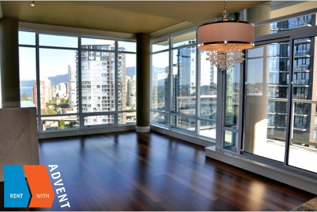 Luxury 27th Floor Water View 2 Bedroom Apartment Rental at Kings Landing in Yaletown. 2703 - 428 Beach Crescent, Vancouver, BC, Canada.