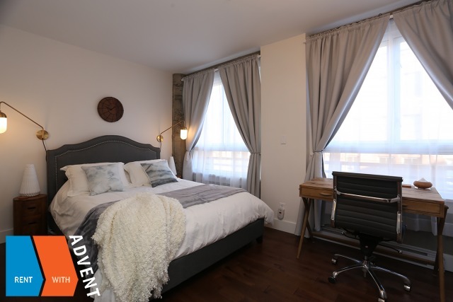 1 Bedroom Luxury Furnished Apartment Rental at The Murchies Building in Yaletown. 209 - 1216 Homer Street, Vancouver, BC, Canada.