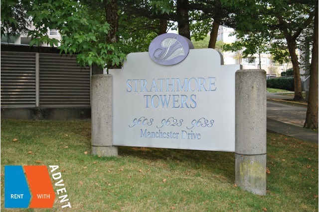 Strathmore Towers in Burnaby North Unfurnished 2 Bed 2 Bath Apartment For Rent at 1303-9623 Manchester Drive Burnaby. 1303 - 9623 Manchester Drive, Burnaby, BC, Canada.