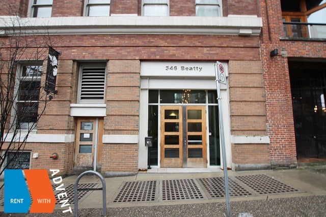 Crane Building in Downtown Unfurnished 2 Bed 2 Bath Loft For Rent at 211-546 Beatty St Vancouver. 211 - 546 Beatty Street, Vancouver, BC, Canada.