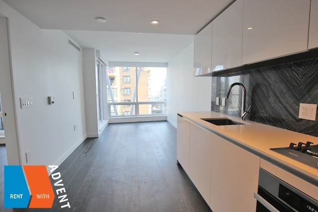 Brand New 12th Floor City View 1 Bedroom Apartment Rental at 8X on The Park in Yaletown. 1207 - 1111 Richards Street, Vancouver, BC, Canada.