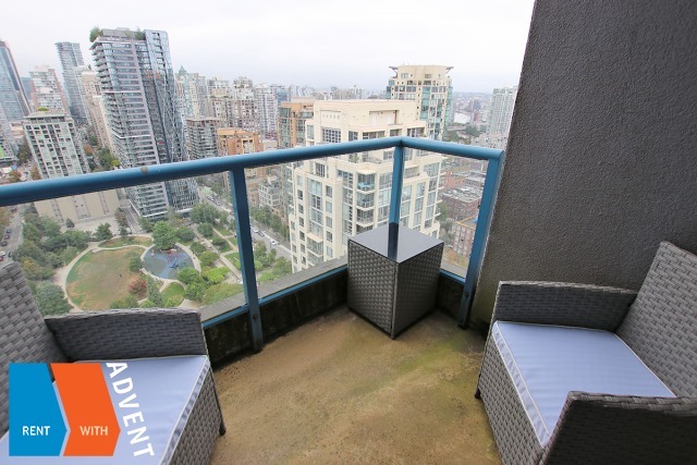 19th Floor City View 2 Bedroom 1 Bathroom Apartment Rental at Space in Yaletown. 1905 - 1238 Seymour Street, Vancouver, BC, Canada.