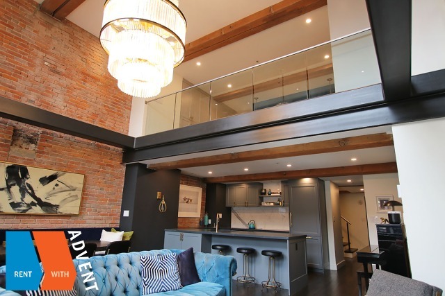 Fully Furnished 2 Level 1 Bedroom Loft For Rent at Bowman Lofts in Downtown Vancouver. 303 - 528 Beatty Street, Vancouver, BC, Canada.